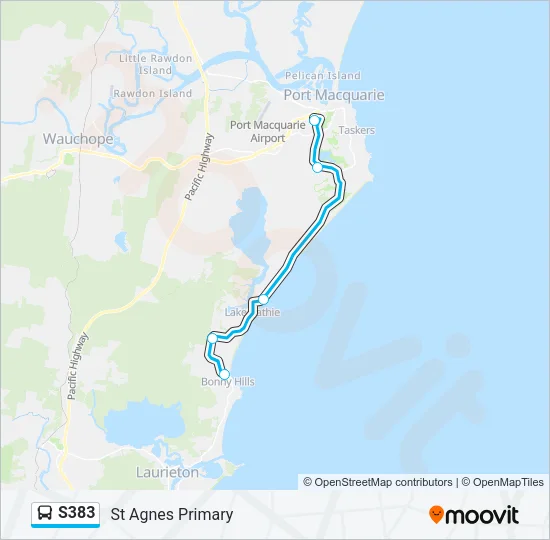 S383 Bus Line Map