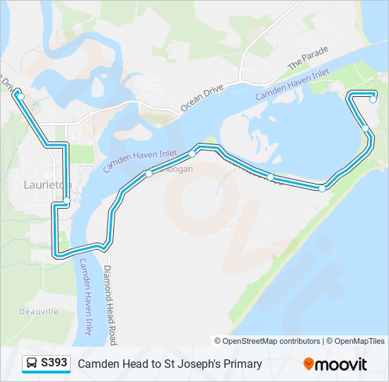 S393 bus Line Map