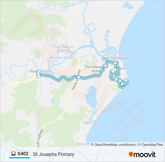 Mapa de S402 de autobús