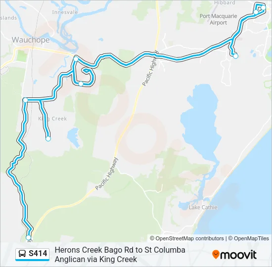 S414 Bus Line Map