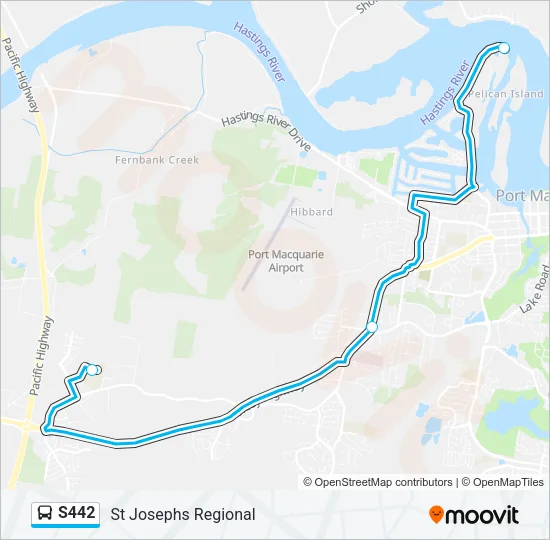 S442 Bus Line Map