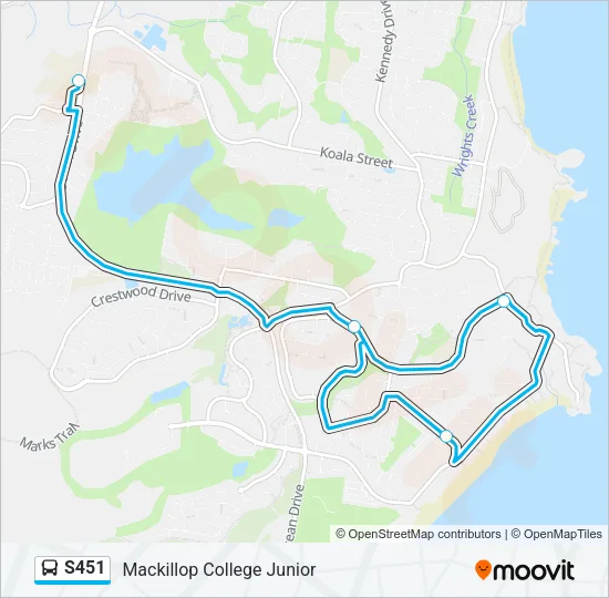 S451 Bus Line Map
