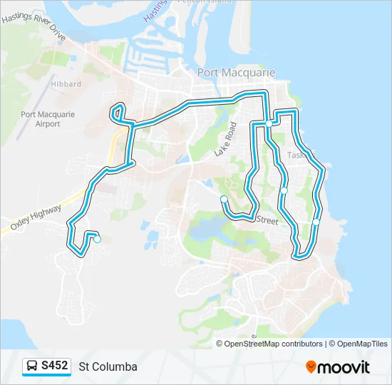 S452 Bus Line Map