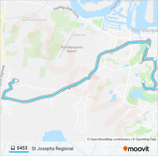 S453 Bus Line Map