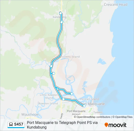 S457 Bus Line Map