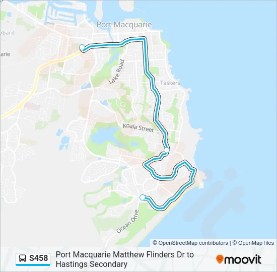 S458 Bus Line Map