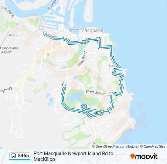 S465 Bus Line Map