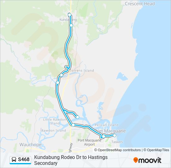 Mapa de S468 de autobús