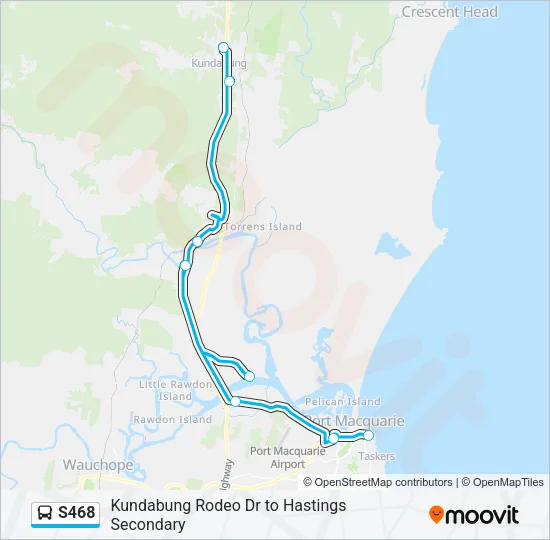 S468 Bus Line Map