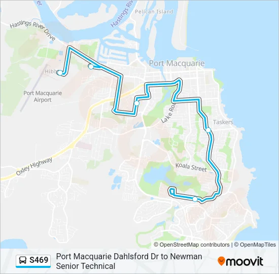 S469 Bus Line Map