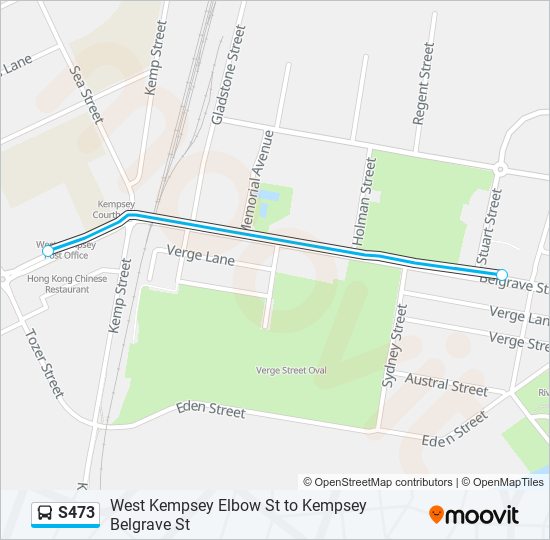 Mapa de S473 de autobús