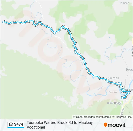 S474 Bus Line Map
