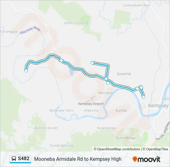 S482 Bus Line Map