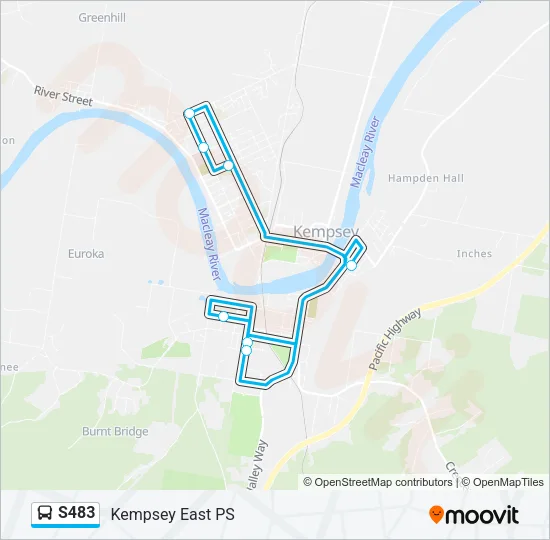 S483 Bus Line Map
