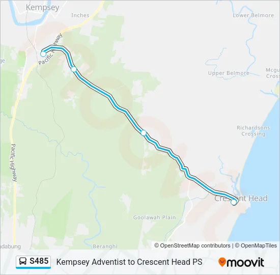S485 Bus Line Map