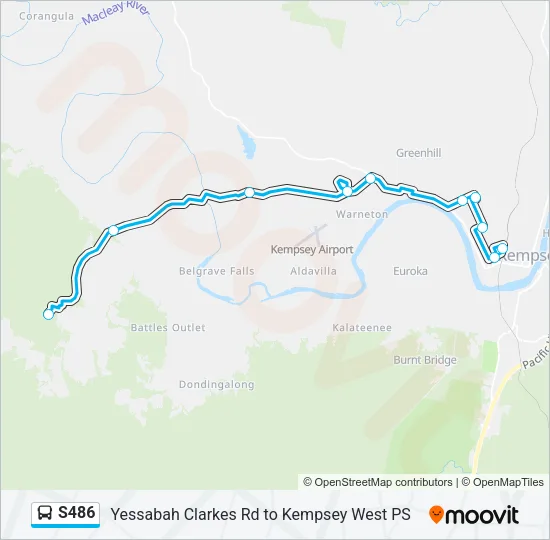 S486 Bus Line Map