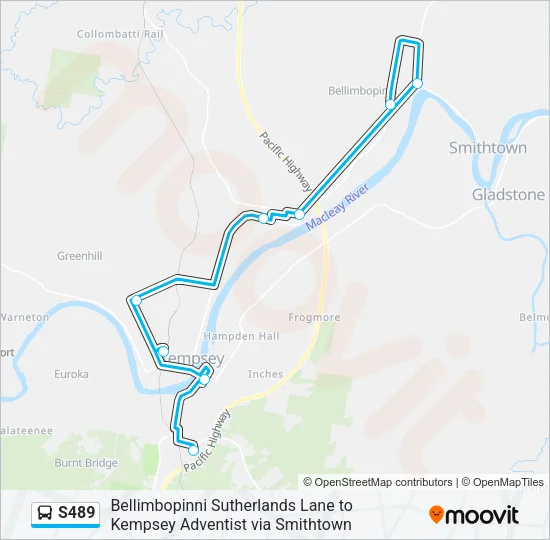 S489 Bus Line Map