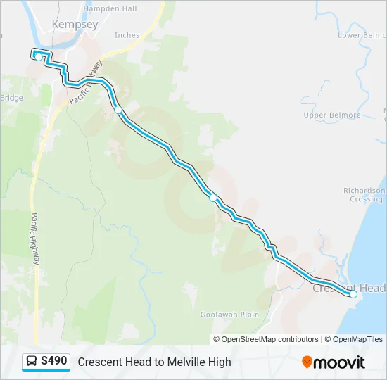 S490 Bus Line Map