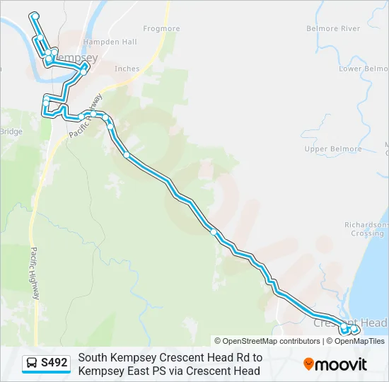 S492 Bus Line Map