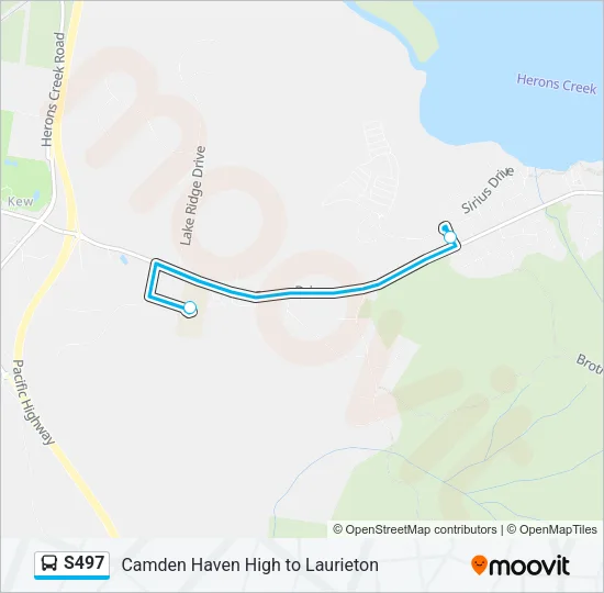 S497 Bus Line Map