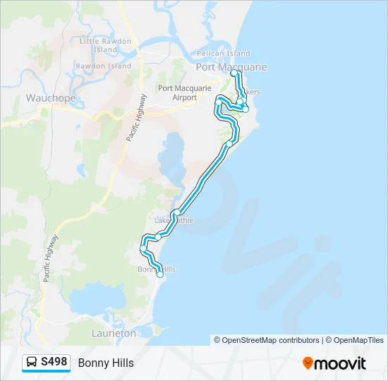 S498 Bus Line Map