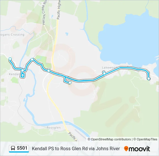 S501 Bus Line Map