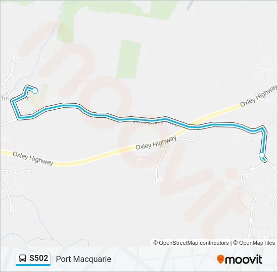 Mapa de S502 de autobús