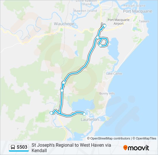 S503 bus Line Map