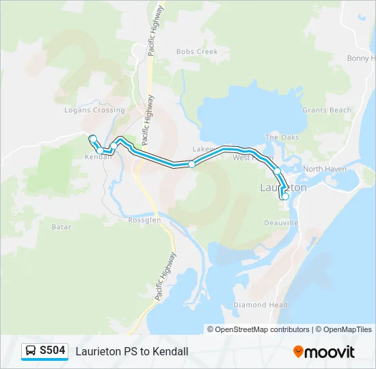 S504 Bus Line Map