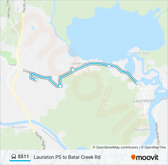 S511 Bus Line Map