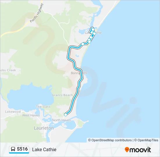 S516 Bus Line Map