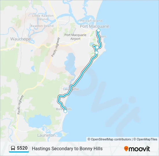 S520 Bus Line Map