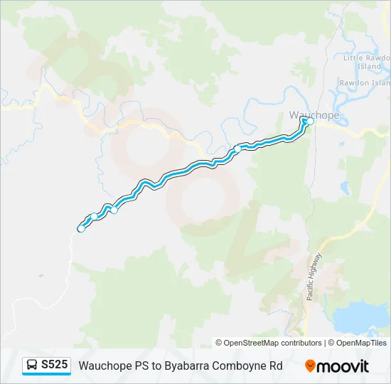 S525 Bus Line Map