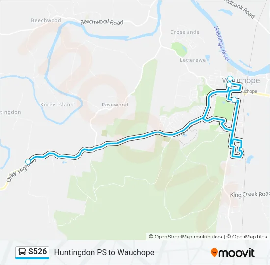 S526 Bus Line Map