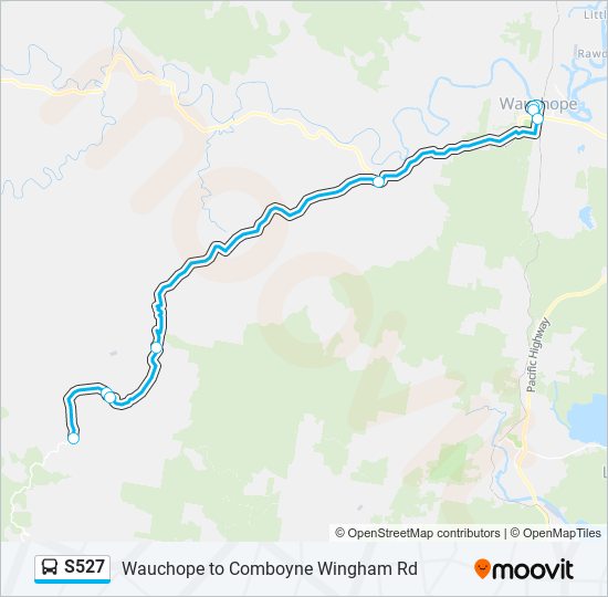 S527 bus Line Map