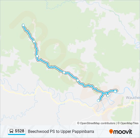 Mapa de S528 de autobús