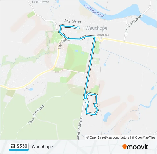 S530 Bus Line Map