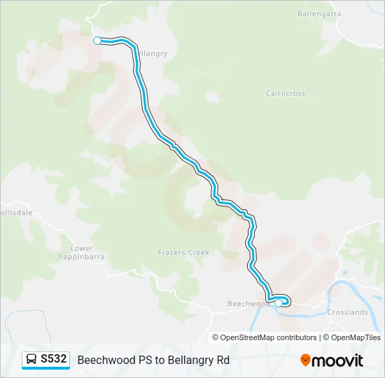 S532 Bus Line Map