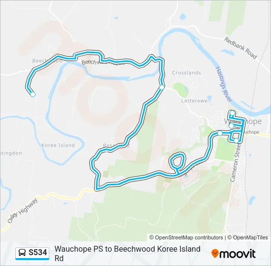 S534 Bus Line Map