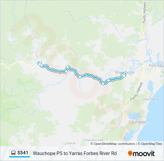 S541 Bus Line Map