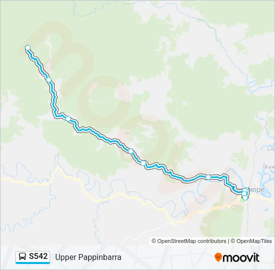 S542 Bus Line Map