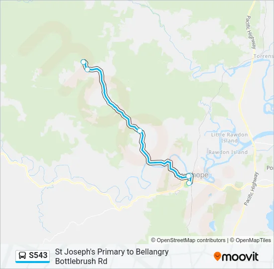 S543 Bus Line Map