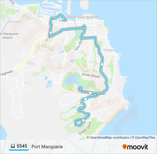 S545 Bus Line Map