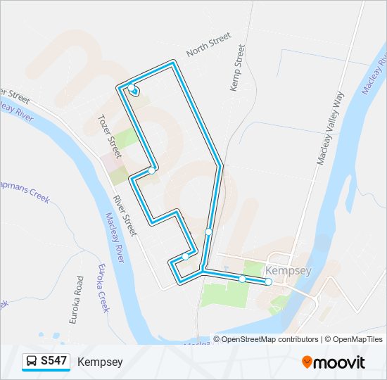 S547 bus Line Map