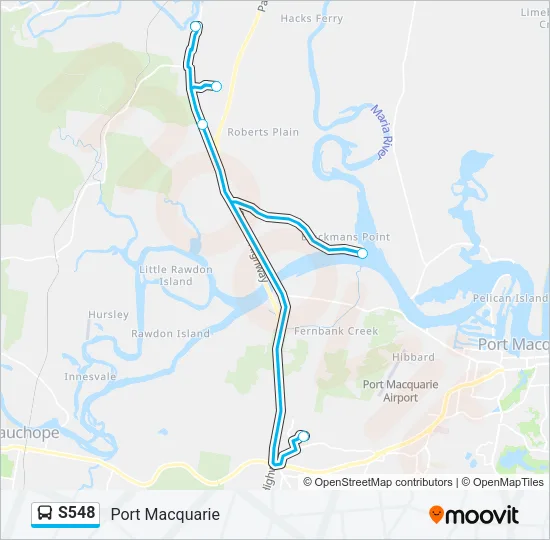 S548 Bus Line Map