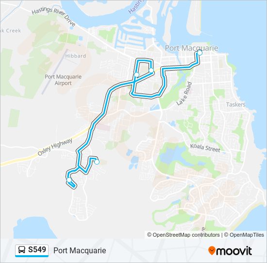 S549 bus Line Map