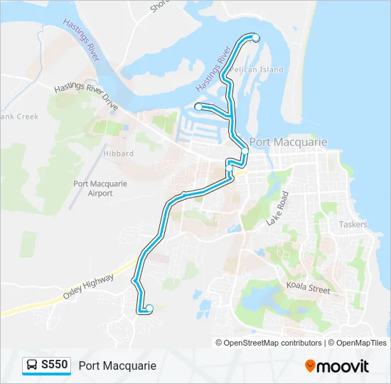 S550 Bus Line Map