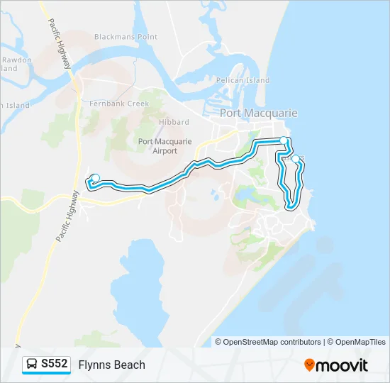 S552 Bus Line Map