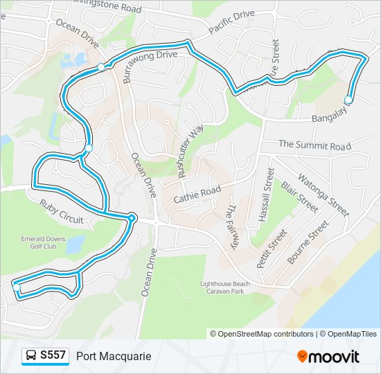 S557 bus Line Map