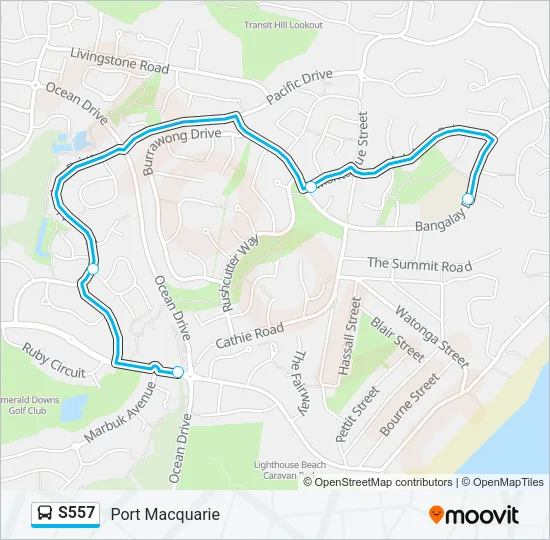 S557 Bus Line Map